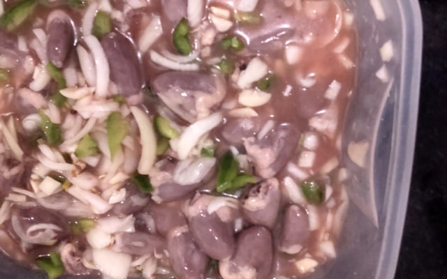 Coração de frango saboroso