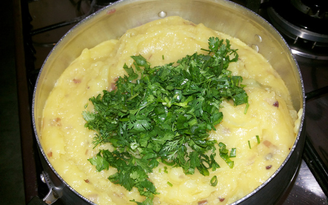 Purê de batata temperado