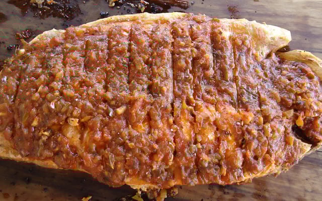 Matrinchã assado na churrasqueira