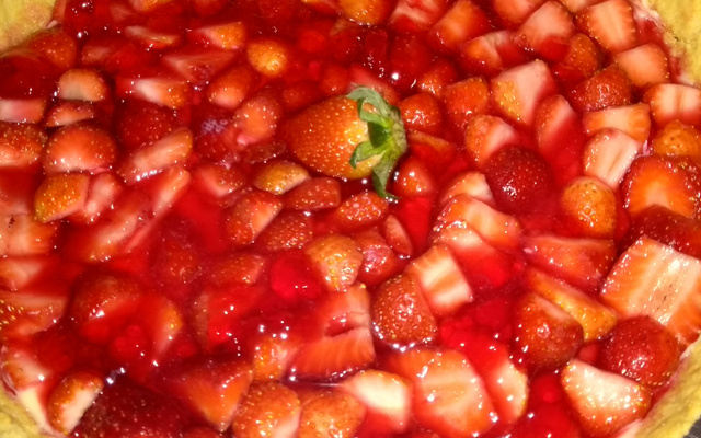 Torta de morango prática