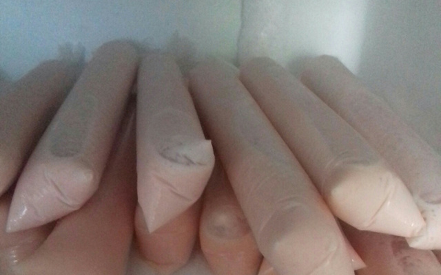 Sacolé de frutas cremoso