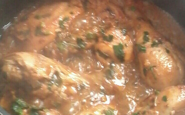 Frango cozido moreninho