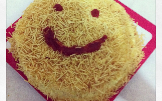 Bolo salgado de pão de forma da Aline