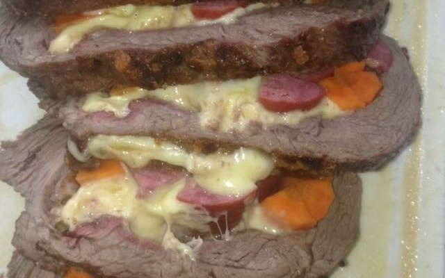 Picanha invertida recheada