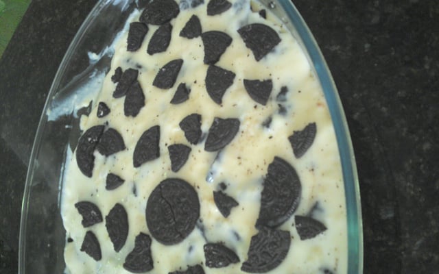 Creme branco com oreo super fácil