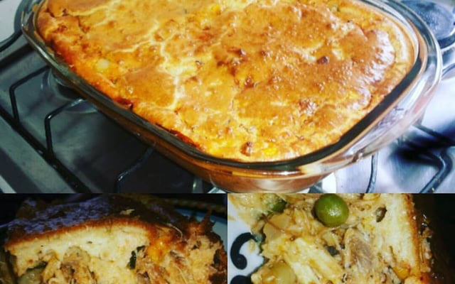 Torta de sobras de chester/frango