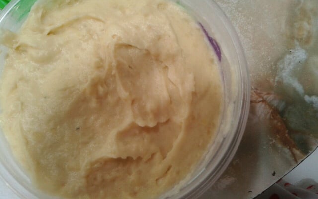 Purê de batatas com creme de leite