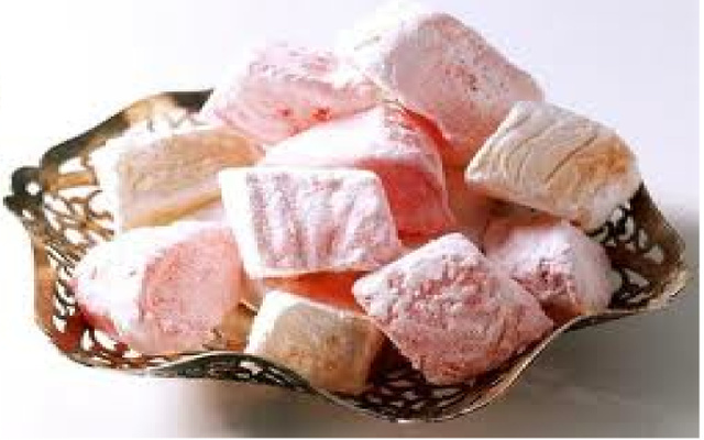 Manjar Turco ou goma Árabe (Lokum ou loukum)