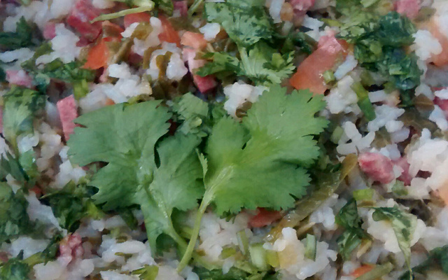 Arroz com couve - manteiga