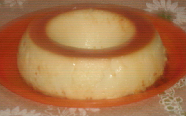 Pudim delicioso de coco