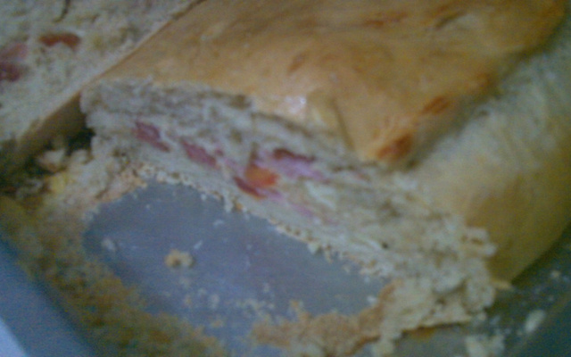 Pão de cebola e calabresa