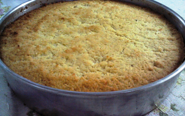 Pudim de aipim do Luizão