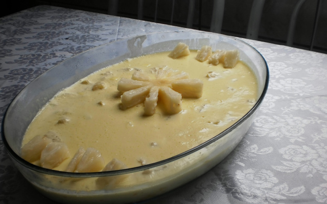 Mousse de abacaxi de baixa caloria