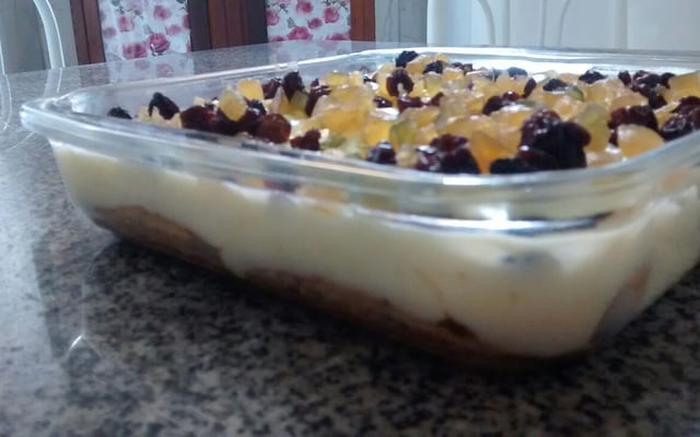 Pavê de biscoito champagne