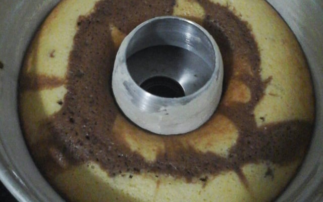 Bolo mesclado de boca de fogão