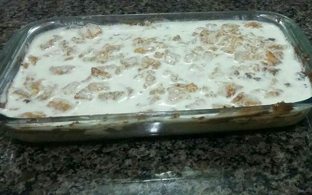 Pavê de chocolate com biscoito maizena