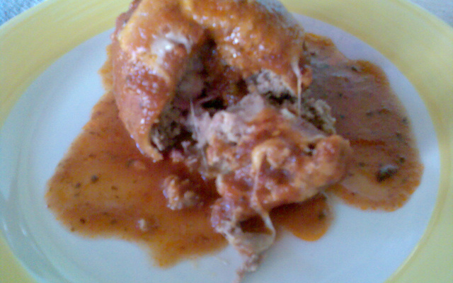 Polpetone de carne recheado