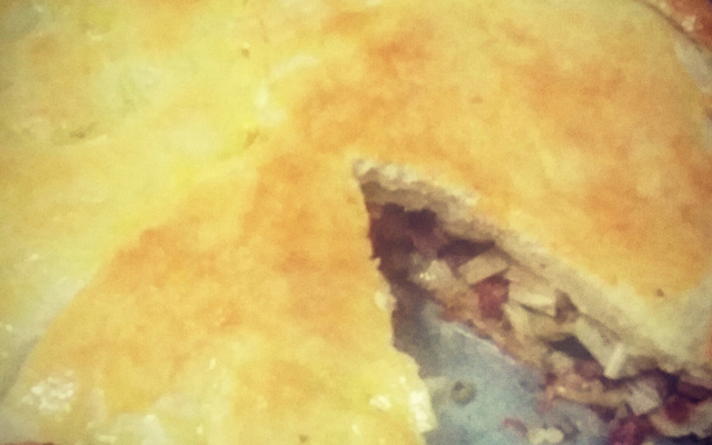 Torta salgada de Calabresa e Palmito