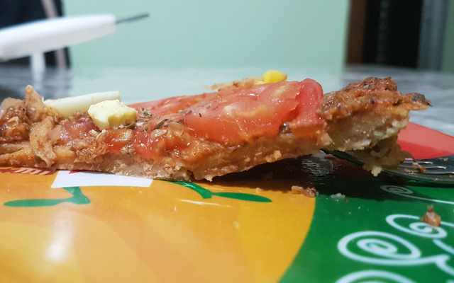 Pizza integral de liquidificador