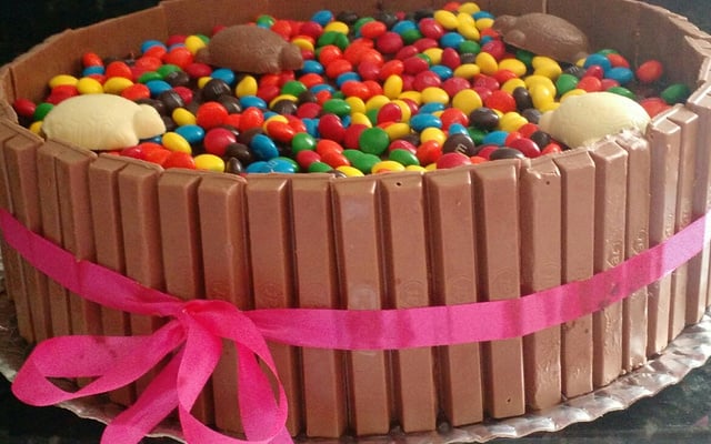 Bolo de Kit Kat à minha moda