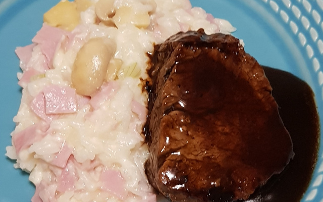 Filé embriagado na cachaça