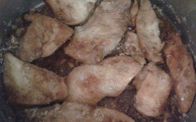 Peito de frango dourado agridoce