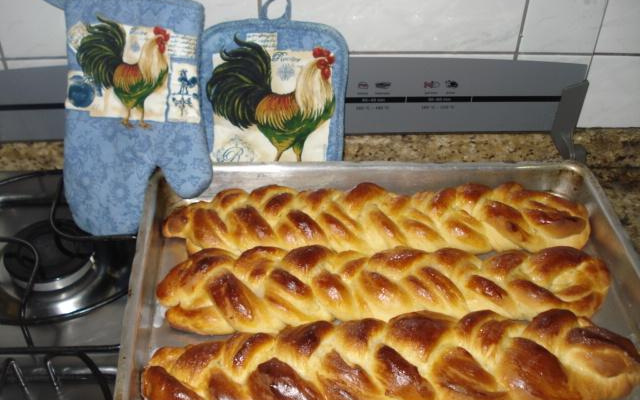 Trança com leite condensado