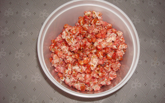 Pipoca doce igual do pipoqueiro