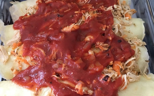 Panquecas com massa de tapioca