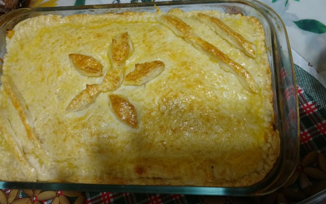 Pastelão de frango mais que gostoso