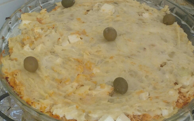 Escondidinho de frango com batata doce fit