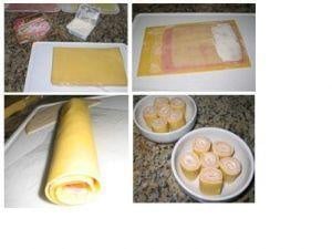 Rondelli com massa de pastel