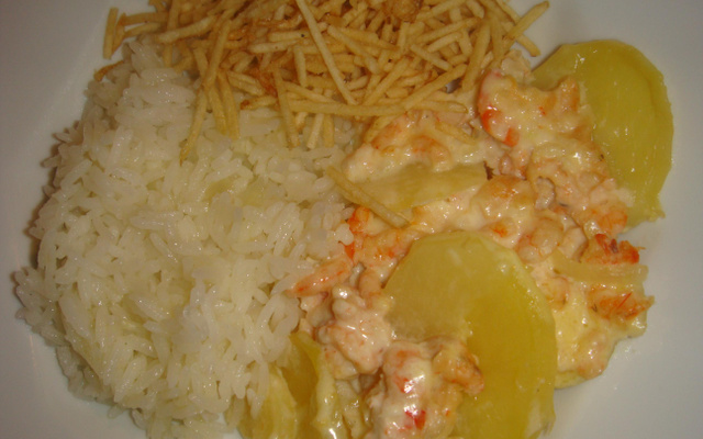 Camarão com batata