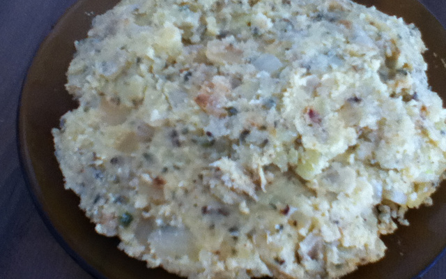 Purê de batatas diferente (temperado)