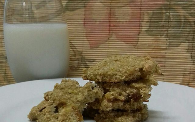 Cookies de banana e aveia