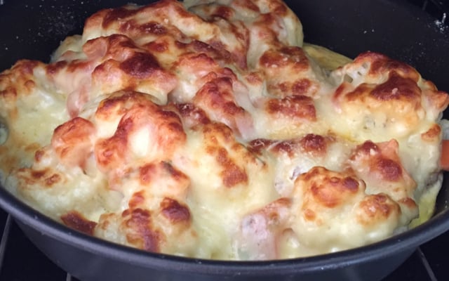 Couve-flor gratinada