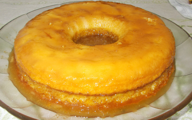 Bolo pudim de laranja