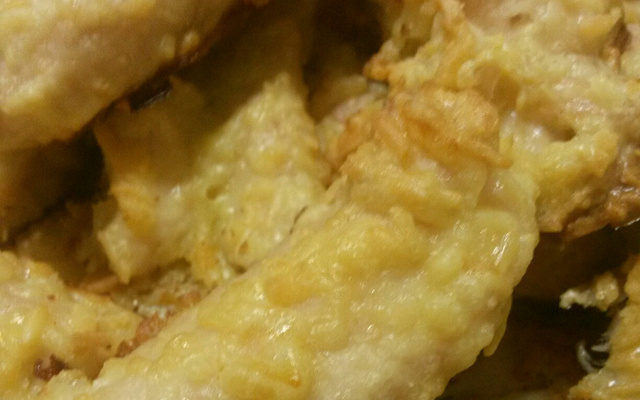 Frango empanado de queijo