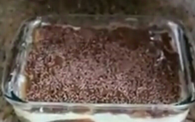 Pavê fácil e rápido de brigadeiro e creme branco