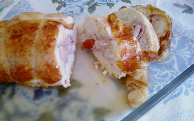 Filé de frango recheado