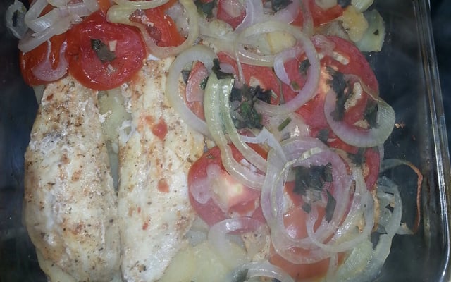 Filé de pescada ao forno