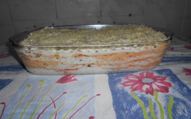 Lasanha de frango com requeijão da Ana