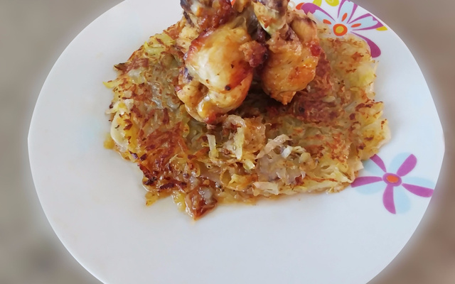 Batata rosti de pimenta e mussarela