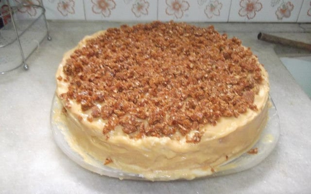 Torta crocante de doce de leite
