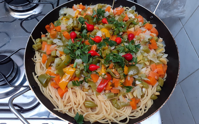 Espaguete vegetariana