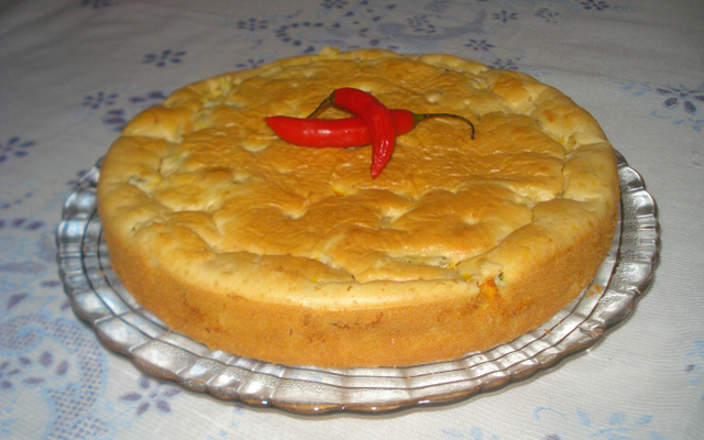 Torta de liquidificar de frango com presunto
