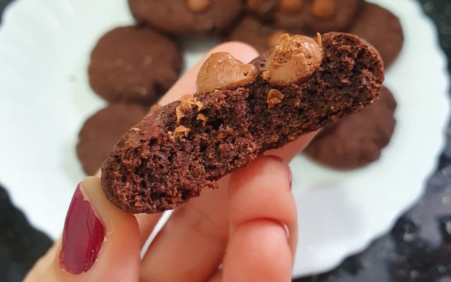 Cookie de aveia e cacau