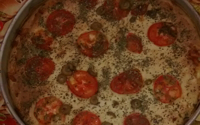 Torta cremosa de frango de liquidificador