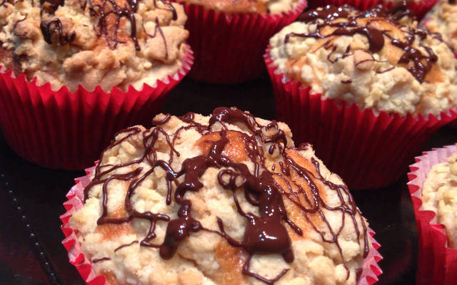 Cupcake de banana com farofa