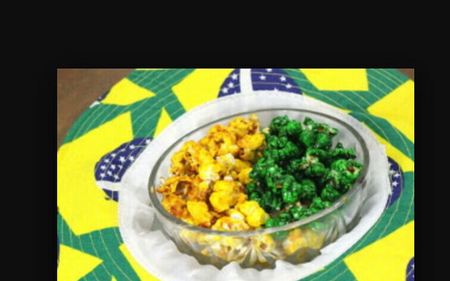 Pipoca verde e amarela